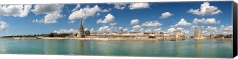 Framed Three towers at the port of La Rochelle, Charente-Maritime, Poitou-Charentes, France Print