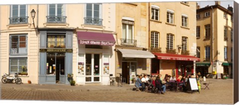 Framed Buildings in a city, St. Jean Cathedral, Lyon, Rhone, Rhone-Alpes, France Print