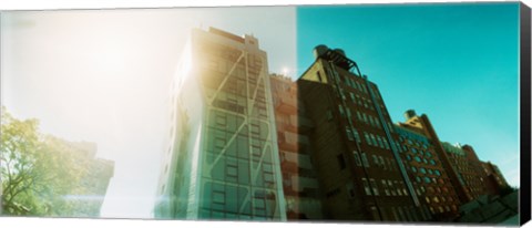 Framed Low angle view of buildings from the High Line in Chelsea, New York City, New York State, USA Print