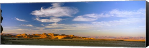 Framed Clouds over a desert, Jordan Print