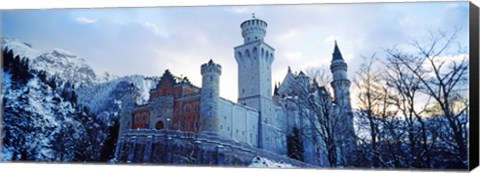 Framed Neuschwanstein Castle in winter, Bavaria, Germany Print