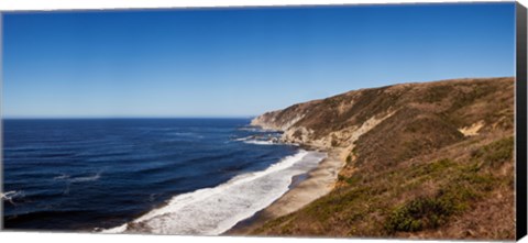 Framed Surf at the coast, Tomales Point, Point Reyes National Seashore, Marin County, California, USA Print