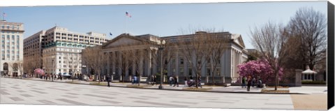 Framed North face of the U.S. Treasury Building at The Mall, Washington DC, USA Print