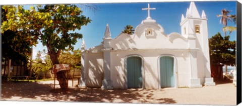 Framed Facade of a small church, Salvador, Bahia, Brazil Print