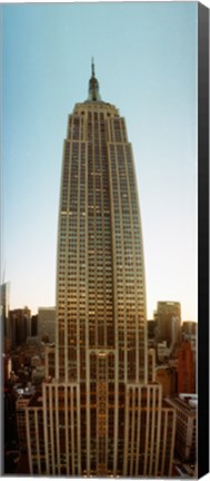 Framed Low angle view of the Empire State Building, Manhattan, New York City, New York State, USA Print