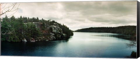 Framed Lake Minnewaska in Minnewaska State Park, Catskill Mountains, New York State, USA Print