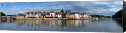 Framed Medieval town at the waterfront, St. Goustan, Auray, Gulf Of Morbihan, Morbihan, Brittany, France Print