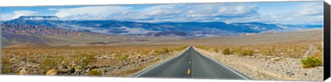 Framed Road passing through a desert, Death Valley, Death Valley National Park, California, USA Print