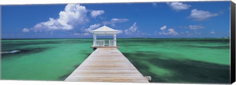 Framed Pier in the sea, Bahamas Print