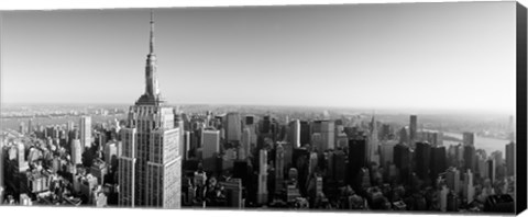 Framed Empire State Building, Manhattan, New York City (black &amp; white) Print