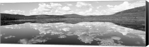 Framed Lake Near Beaver Creek. Yukon Territory, Canada Print