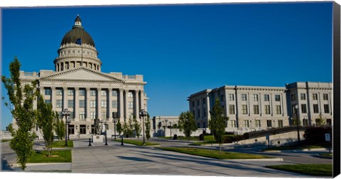 Framed Facade of a Government Building, Utah State Capitol Building, Salt Lake City, Utah Print