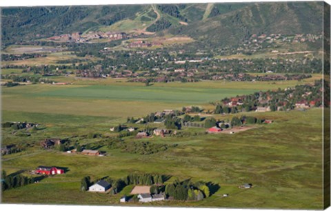 Framed Aerial view of a town, Park City, Utah, USA Print