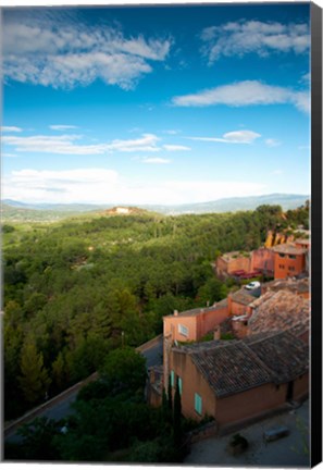 Framed Buildings in a town, Roussillon, Vaucluse, Provence-Alpes-Cote d&#39;Azur, France Print