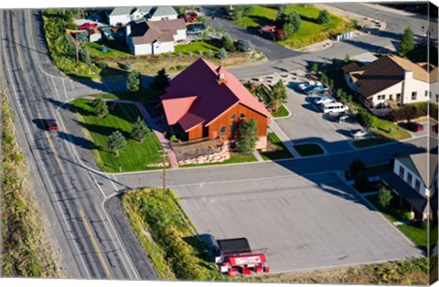 Framed High angle view of buildings in a town, Park City, Utah, USA Print