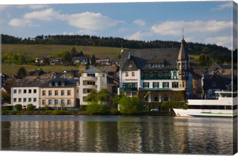 Framed Houses at the waterfront, Traben-Trarbach, Bernkastel-Wittlich, Rhineland-Palatinate, Germany Print