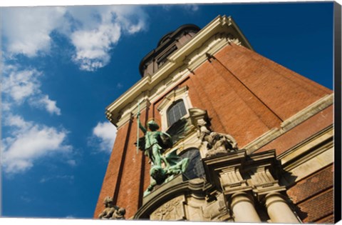 Framed Tower of the St. Michaelis Church, Hamburg, Germany Print