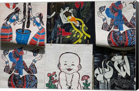 Framed Fabric Items, Dali, Yunnan Province, China Print