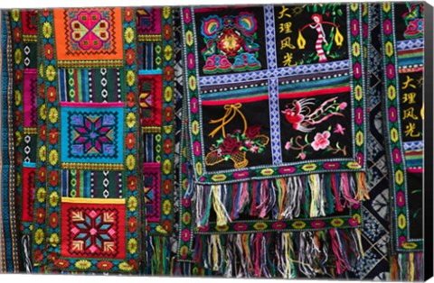 Framed Fabrics for Sale, Dali, Yunnan Province, China Print