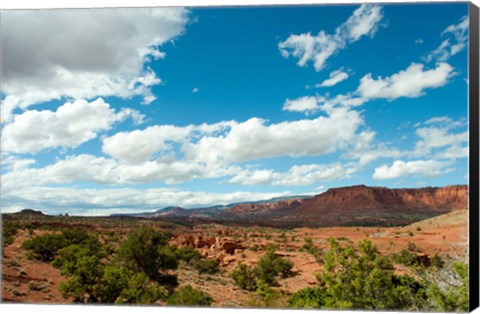 Framed Clouds over an arid landscape, Capitol Reef National Park, Utah Print