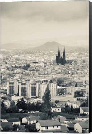 Framed Notre-Dame-de-l&#39;Assomption, Clermont-Ferrand, Auvergne, Puy-de-Dome, France Print