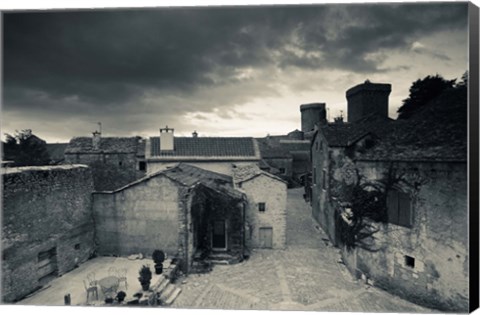 Framed Elevated town view from the ramparts, Millau, Aveyron, Midi-Pyrenees, France Print