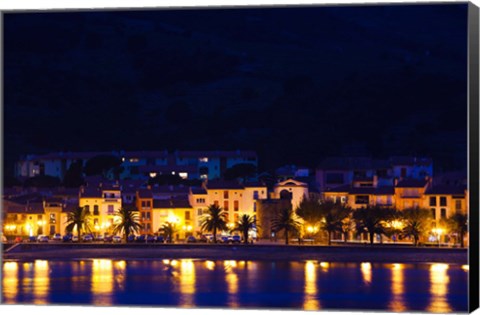 Framed Buildings at the waterfront, Collioure, Vermillion Coast, Pyrennes-Orientales, Languedoc-Roussillon, France Print