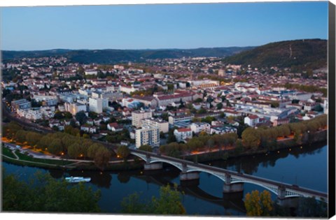 Framed Cahors, Lot, Midi-Pyrenees, France Print