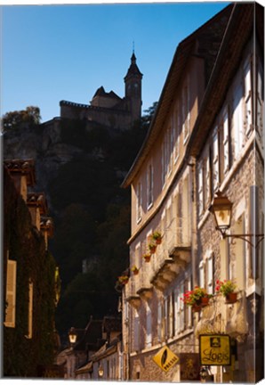 Framed Buildings in a town, Rocamadour, Lot, Midi-Pyrenees, France Print