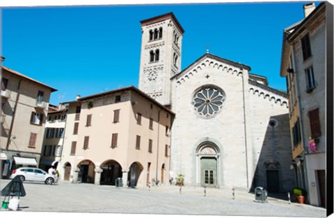 Framed Low angle view of a church, Church of San Fedele, Piazza San Fedele, Como, Lombardy, Italy Print