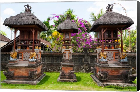 Framed Offering altars, Rejasa, Penebel, Bali, Indonesia Print