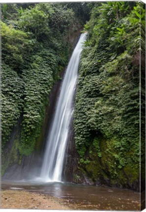 Framed Waterfall near Munduk, Gobleg, Banjar, Bali, Indonesia Print