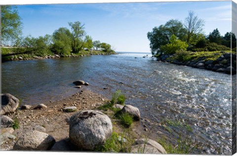 Framed Beaver River flowing into Georgian Bay, Thornbury, Ontario, Canada Print