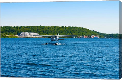 Framed Seaplane in the sea, Deep Bay, Parry Sound, Ontario, Canada Print