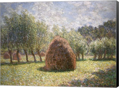 Framed Haystacks at Giverny, 1893 Print