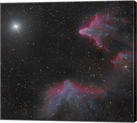 Framed IC 59 and IC 63 in Cassiopeia Print