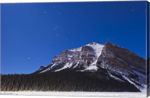 Framed Orion star trails above Mount Fairview, Alberta, Canada Print