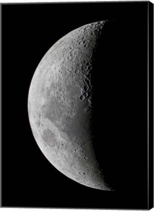 Framed waxing crescent moon in high resolution Print