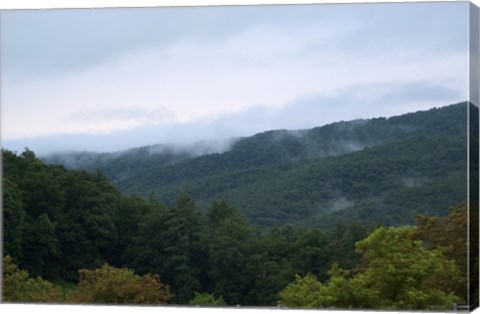 Framed Fog in the Mountains Print