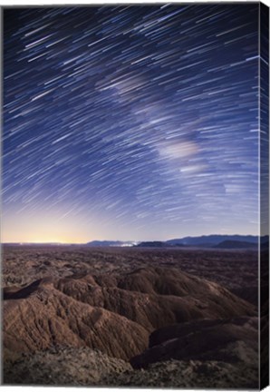 Framed Milky Way above the Borrego Badlands, California Print