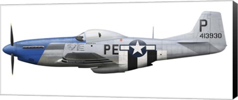 Framed P-51D Mustang assigned to the 328th Fighter Squadron Print