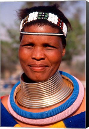 Framed Portrait of Ndembelle Woman, South Africa Print