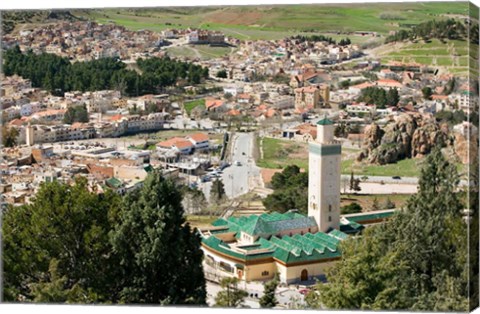 Framed Town View from The Great Rock, Azrou, Middle Atlas, Morocco Print