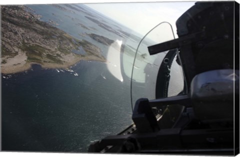 Framed Flying in a Saab J 32 Lansen fighter of the Swedish Air Force Historic Flight Print