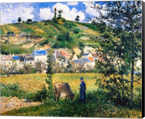 Framed Landscape at Chaponval, 1880 Print