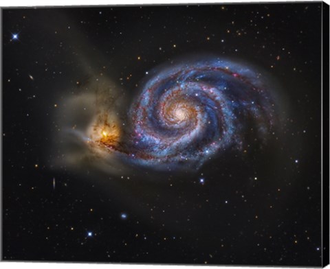 Framed Whirlpool Galaxy Print