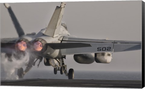 Framed EA-18G Growler Taking Off from USS George HW Bush Print