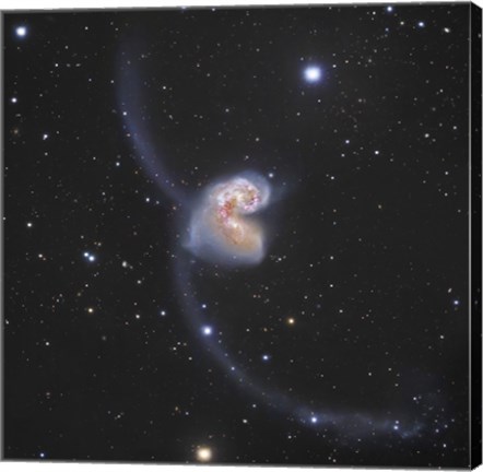 Framed Antennae Galaxies in the constellation Corvus Print