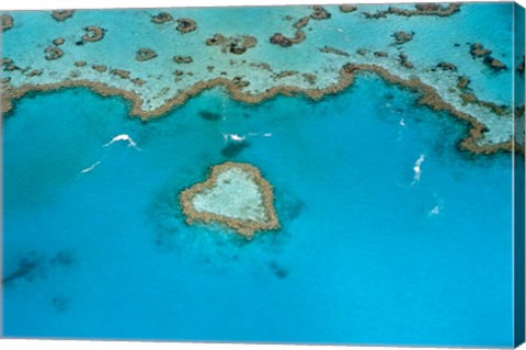 Framed Australia, Whitsunday Islands, Heart Reef Print