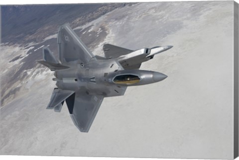 Framed Two F-22 Raptors Maneuver over New Mexico Print